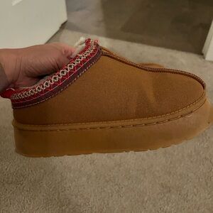 Womens Slipper Platform Mini Boots Short Ankle Boot Fur Fleece Suede